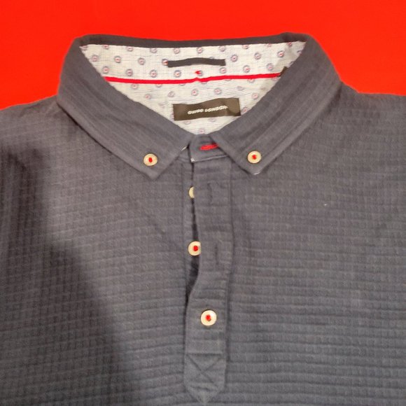 Guide London 1/4 button up polo shirt navy blue men's size 2XL - Picture 2 of 6